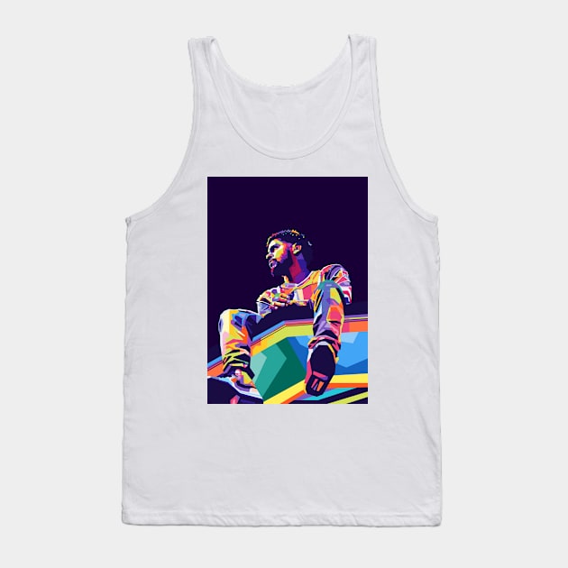 J Cole Wpap Art Tank Top by Zet Art